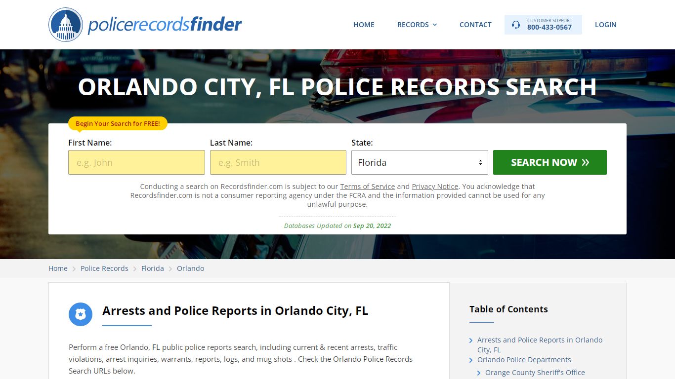 ORLANDO CITY, FL POLICE RECORDS SEARCH - RecordsFinder